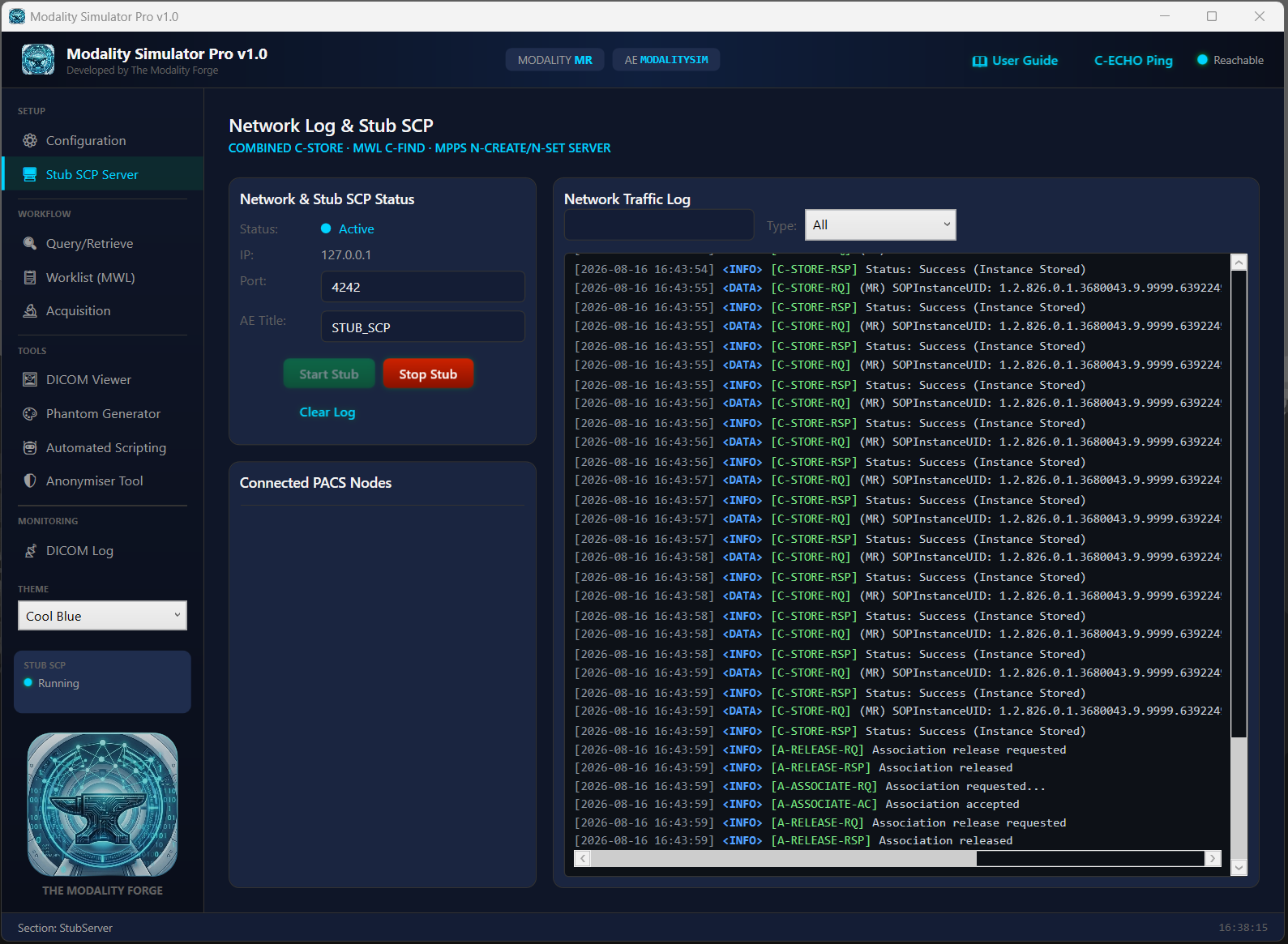 Network Log and Stub SCP Interface