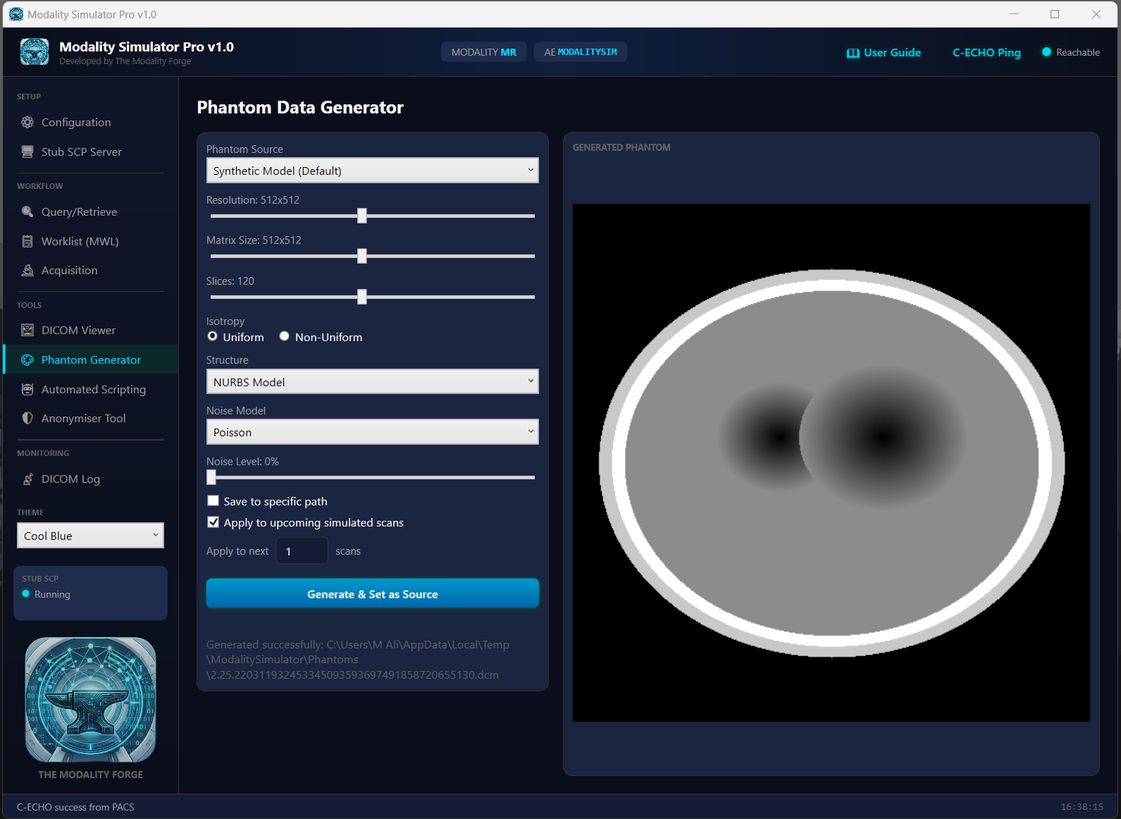 Synthetic Phantom Generator Interface